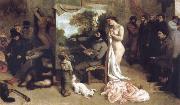 Detail of the Studio of the Painter,a Real Allegory Gustave Courbet
